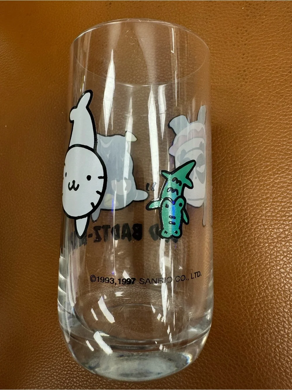 RARE Vintage Sanrio 1990s Badtz-Maru, Hana-Maru, Pochi Character Glass